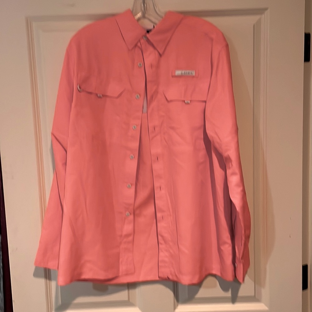 Orange and Blue Habit Fishing Shirts